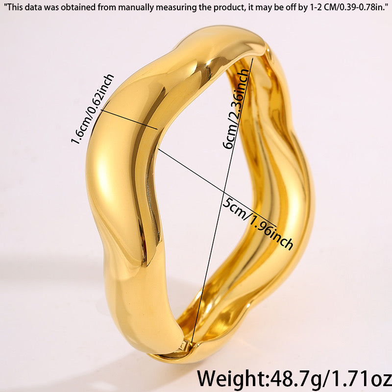 Anti-Tarnish waves Bracelet
