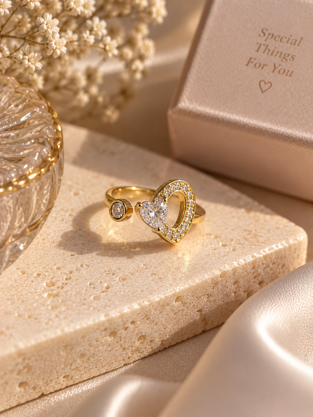 Heart Stone Demi Fine Ring