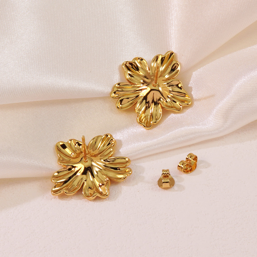 Mini Flower Stainless Steel Earrings