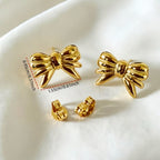Bow Tie Stainless Steel Earrings