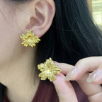 Mini Flower Stainless Steel Earrings