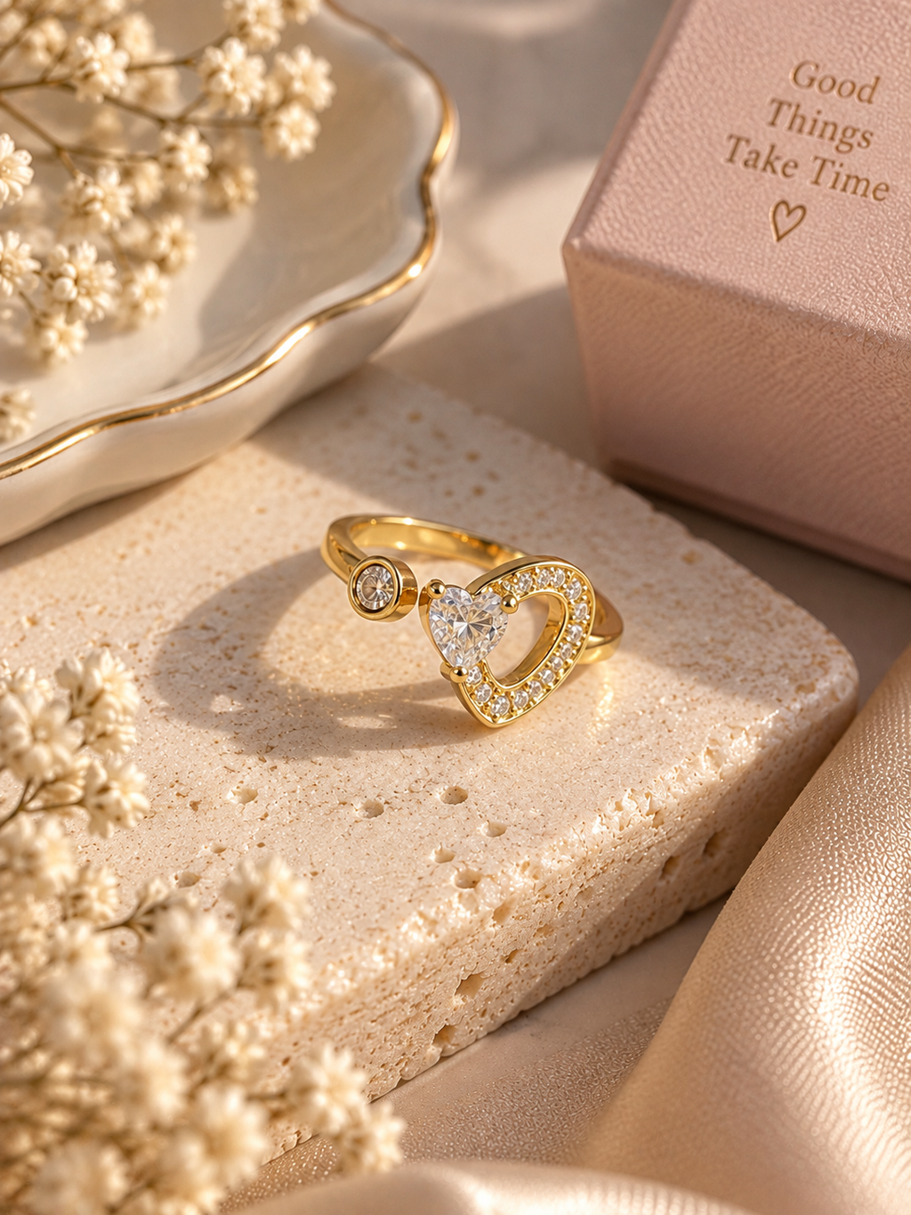 Heart Stone Demi Fine Ring