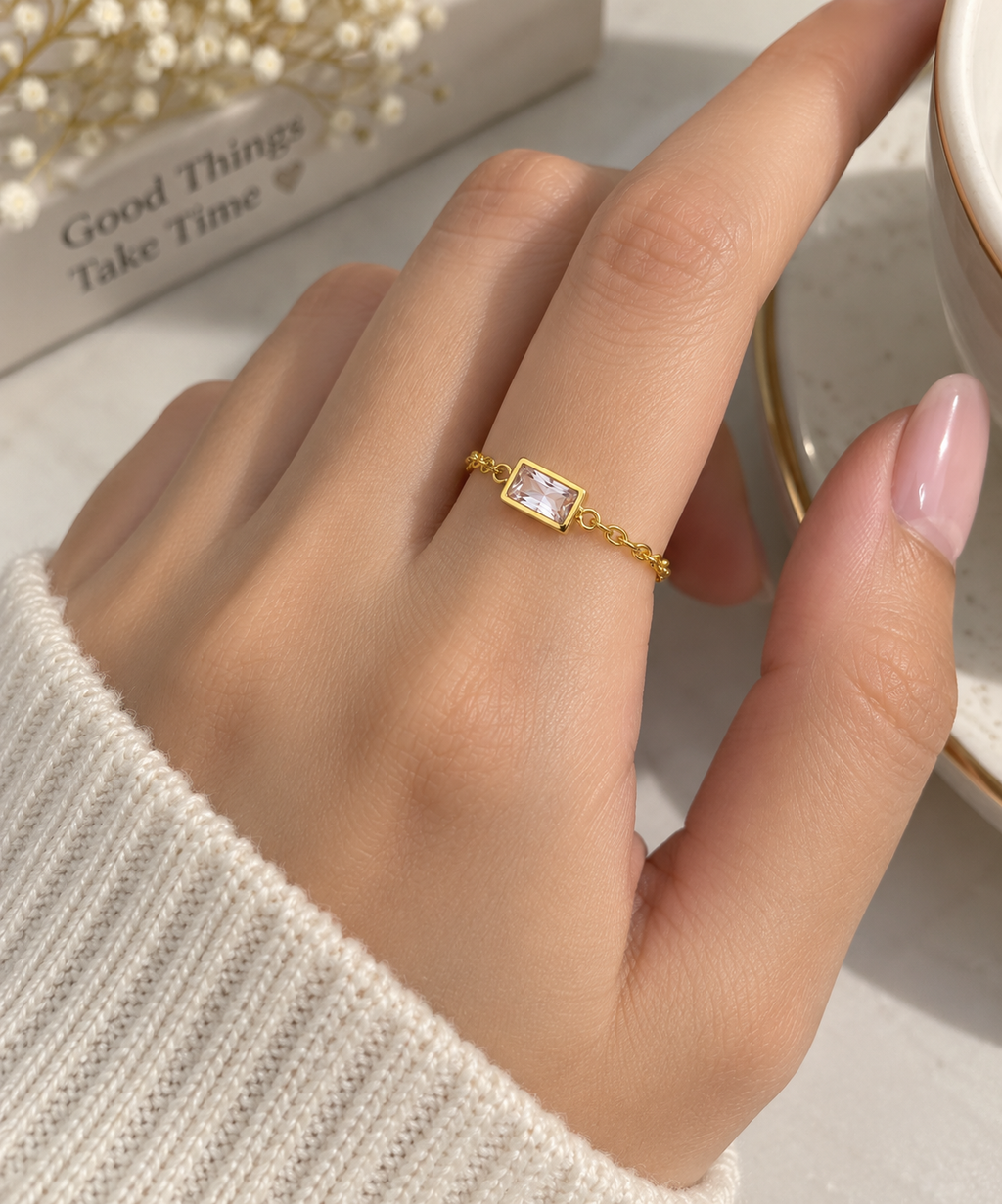 Gold Plated Chain Ring