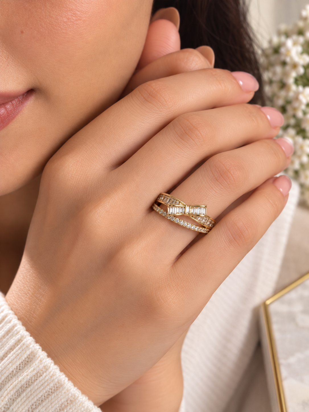 Mini Bow Ring 18KT Gold Plated