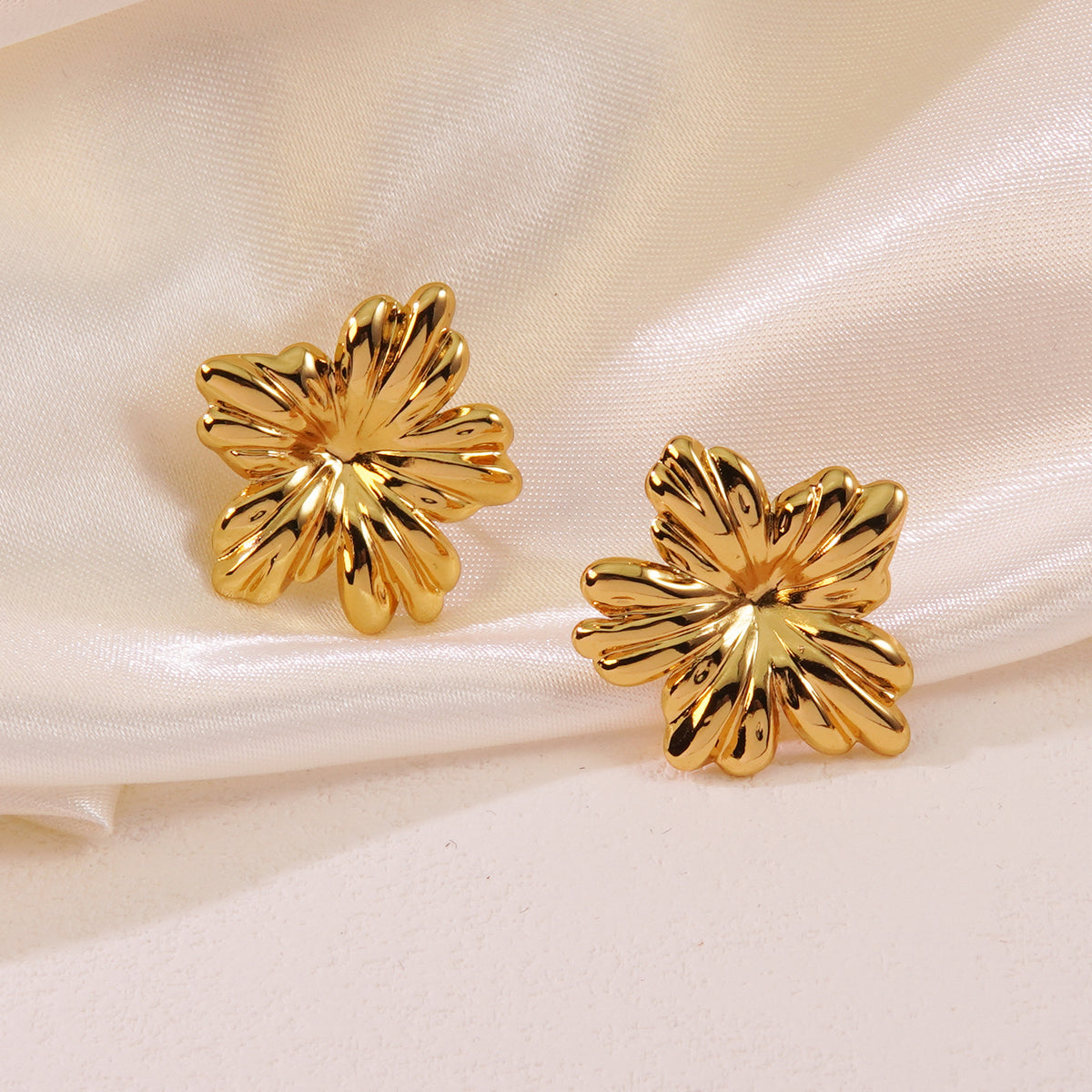 Mini Flower Stainless Steel Earrings
