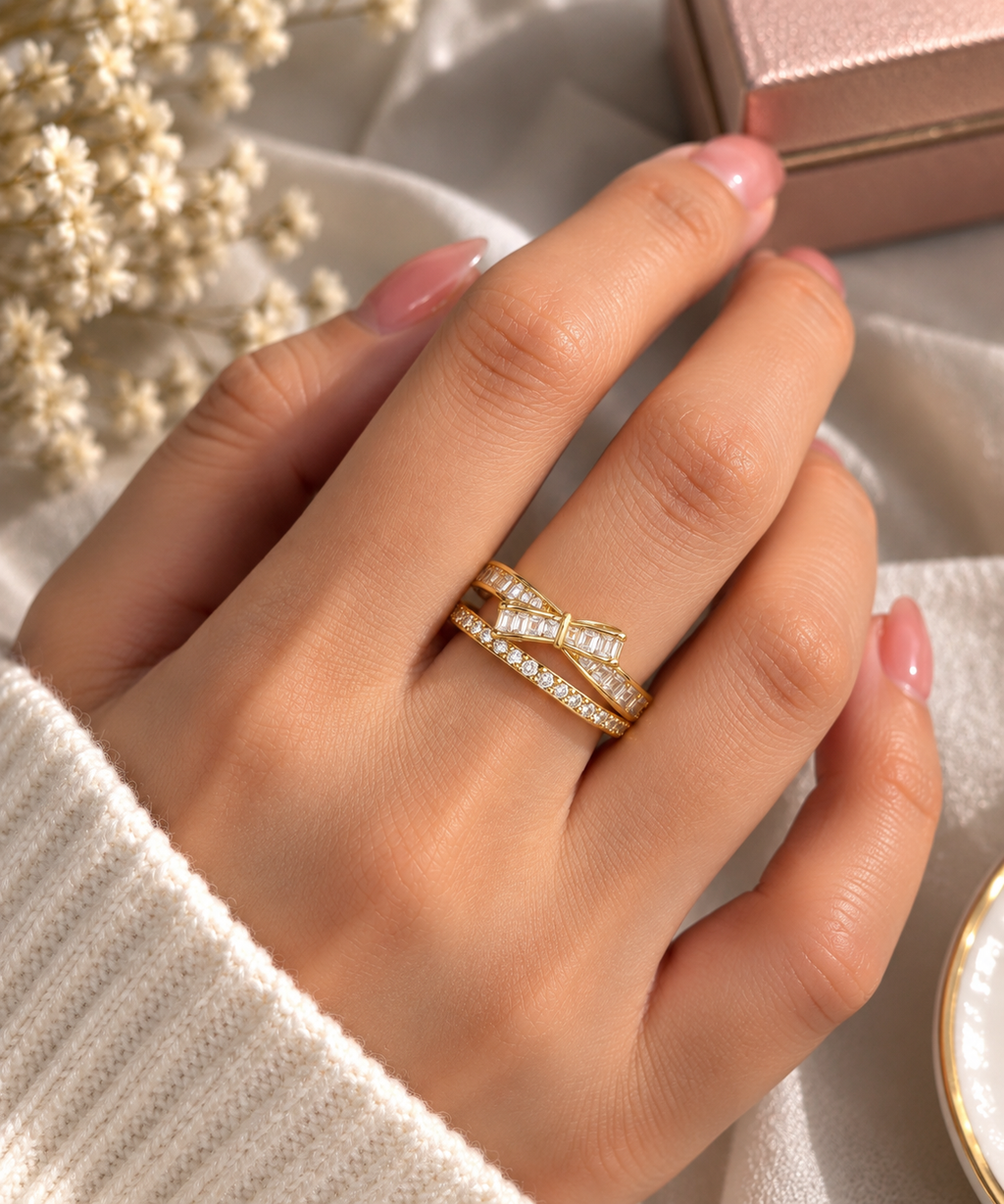 Mini Bow Ring 18KT Gold Plated