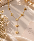 Multi Bow Necklace Stainless Steel
