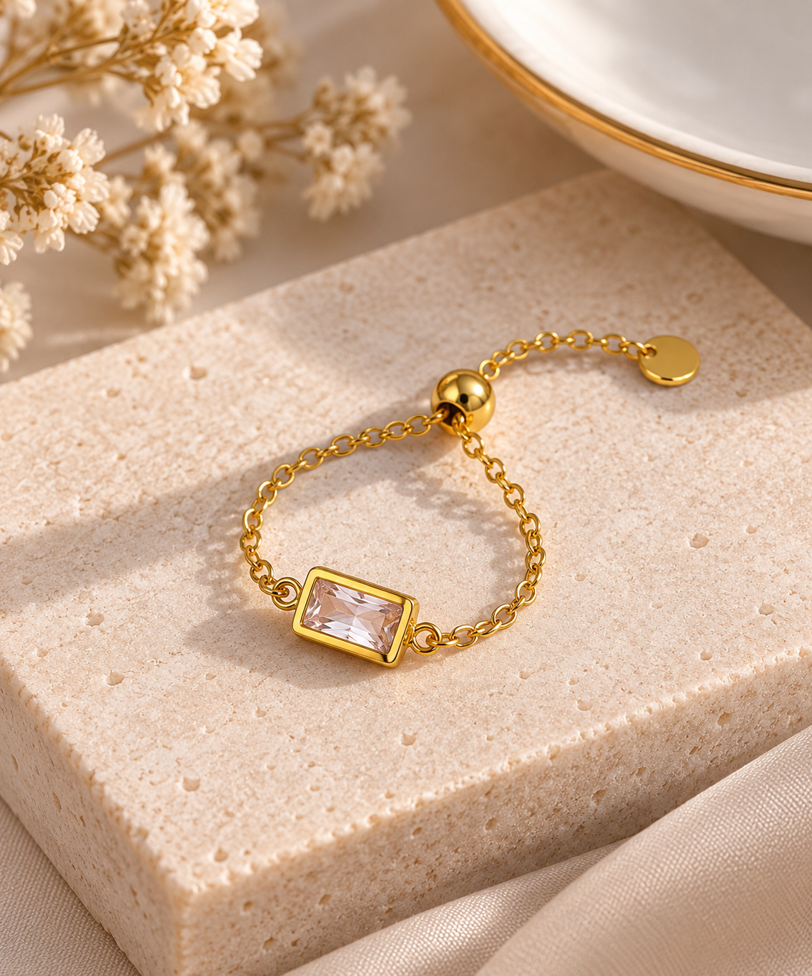 Gold Plated Chain Ring