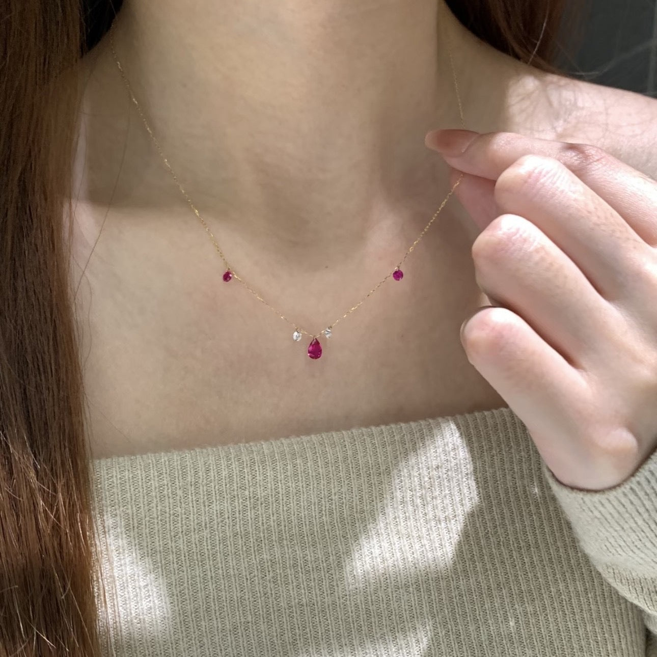 Water Droplets Necklace