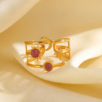 Sun Open Ring 18k Gold Plated