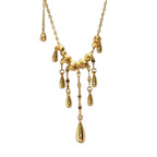 Water Droplets Tassel Necklace 18k Gold Plated