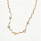 Wavy Princess Necklace 18k Gold Plated