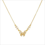 Three-Dimensional Butterfly Necklace 18k Gold Plated