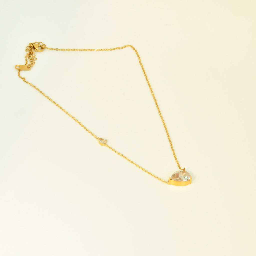 Water Droplets Necklace 18k Gold Plated