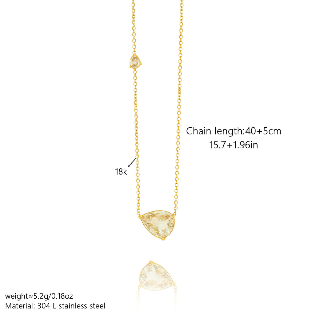 Water Droplets Necklace 18k Gold Plated