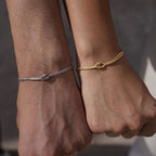 Permanent 1 Pair of Couple Bracelets 18k Gold Plated