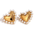 Heart Shape 18k Gold Plated Earrings