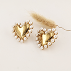 Heart Shape 18k Gold Plated Earrings