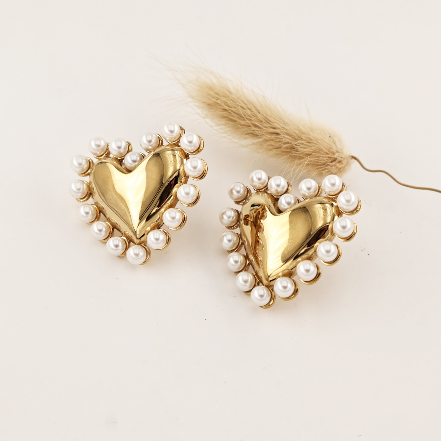 Heart Shape 18k Gold Plated Earrings