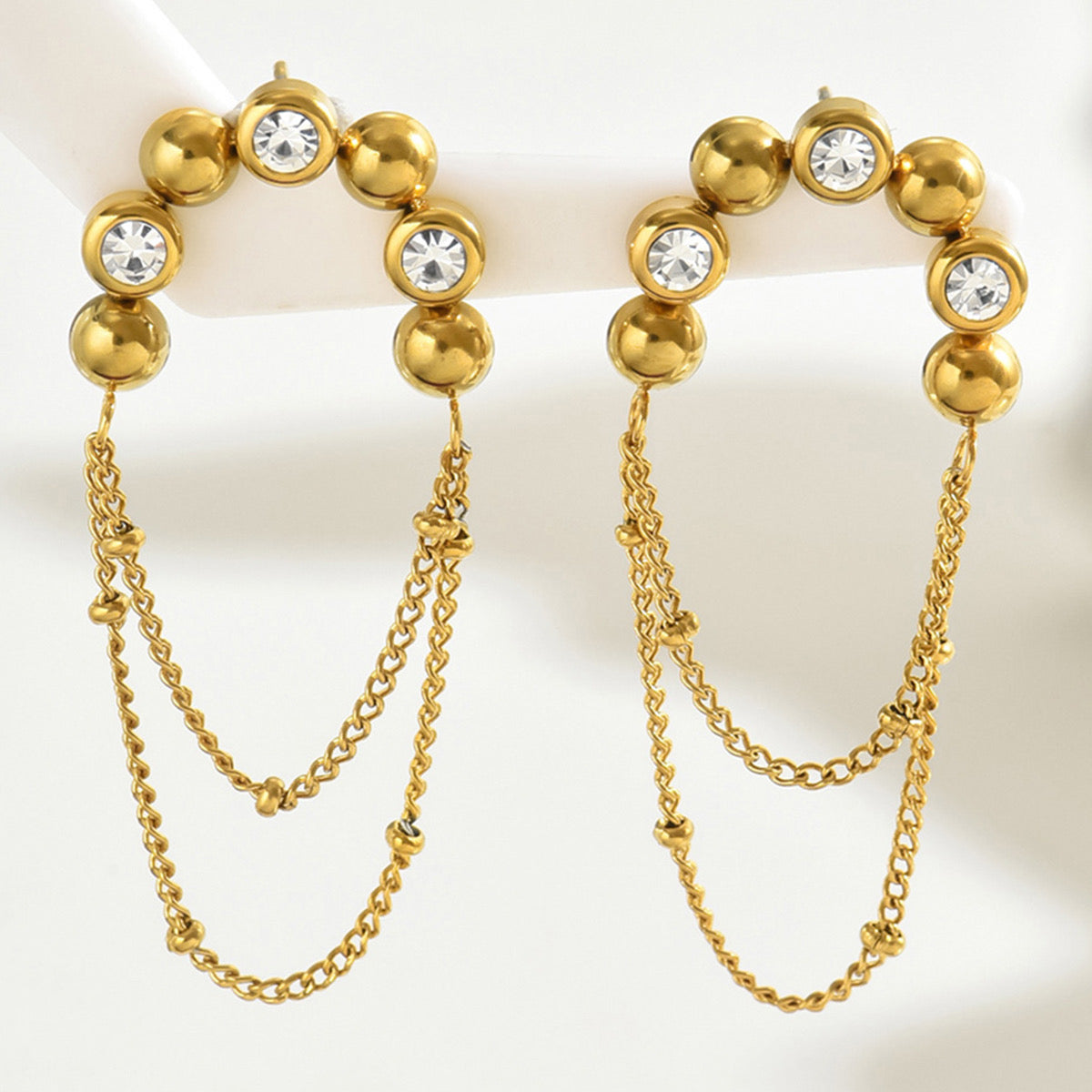 Vintage Style Gold Tassel Earrings 18k Gold Plated