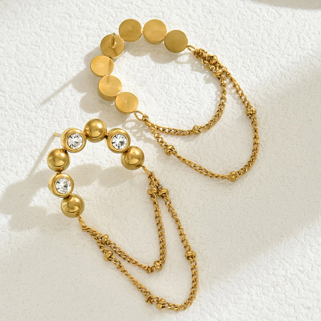 Vintage Style Gold Tassel Earrings 18k Gold Plated