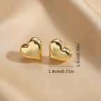 Demi-Fine Heart Earrings Gold Plated